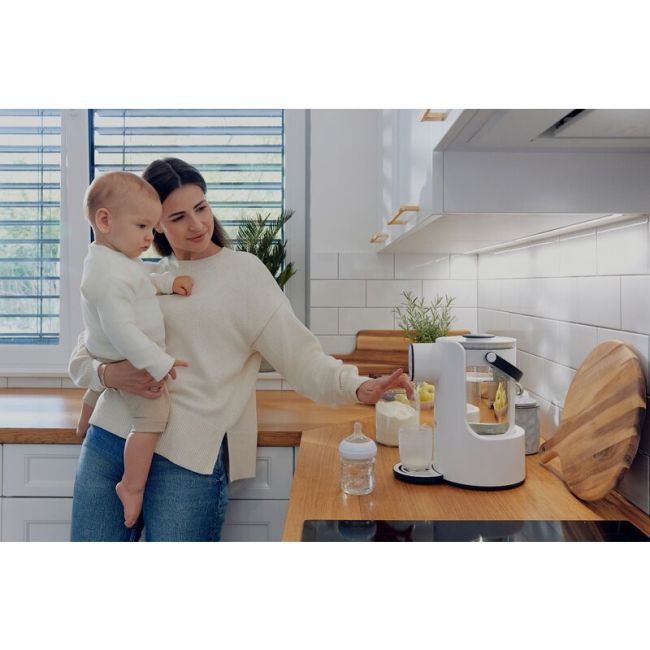 Espressor pentru lapte praf, Lionelo, Baby Presto, Functie declorizare si dozare a apei, Cu afisaj digital LED, Cu rezervor de 2 L, Alb BYNLOC-BABYPRESTO