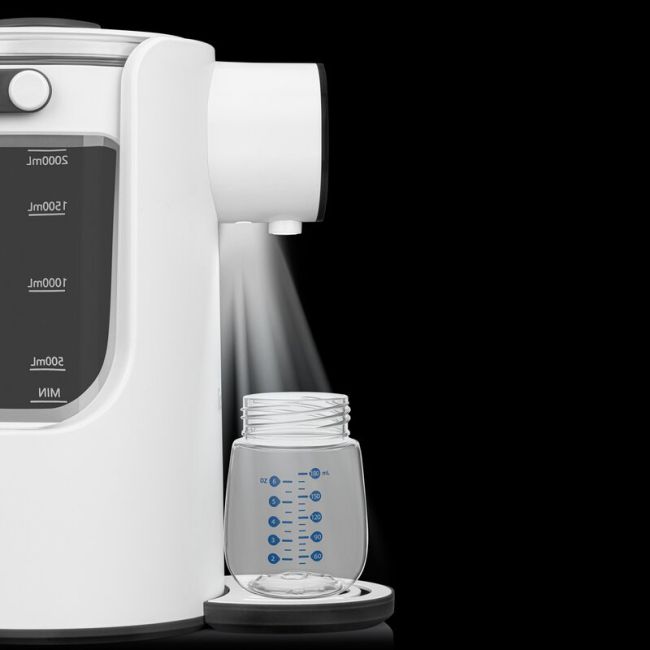 Espressor pentru lapte praf, Lionelo, Baby Presto, Functie declorizare si dozare a apei, Cu afisaj digital LED, Cu rezervor de 2 L, Alb BYNLOC-BABYPRESTO