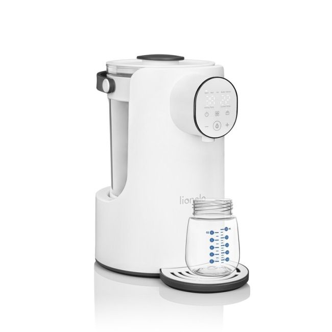 Espressor pentru lapte praf, Lionelo, Baby Presto, Functie declorizare si dozare a apei, Cu afisaj digital LED, Cu rezervor de 2 L, Alb BYNLOC-BABYPRESTO