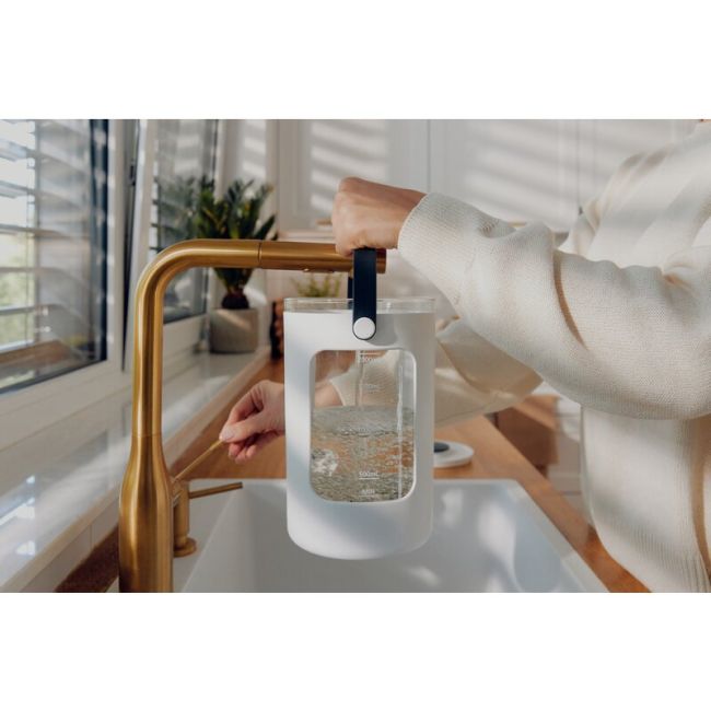 Espressor pentru lapte praf, Lionelo, Baby Presto, Functie declorizare si dozare a apei, Cu afisaj digital LED, Cu rezervor de 2 L, Alb BYNLOC-BABYPRESTO