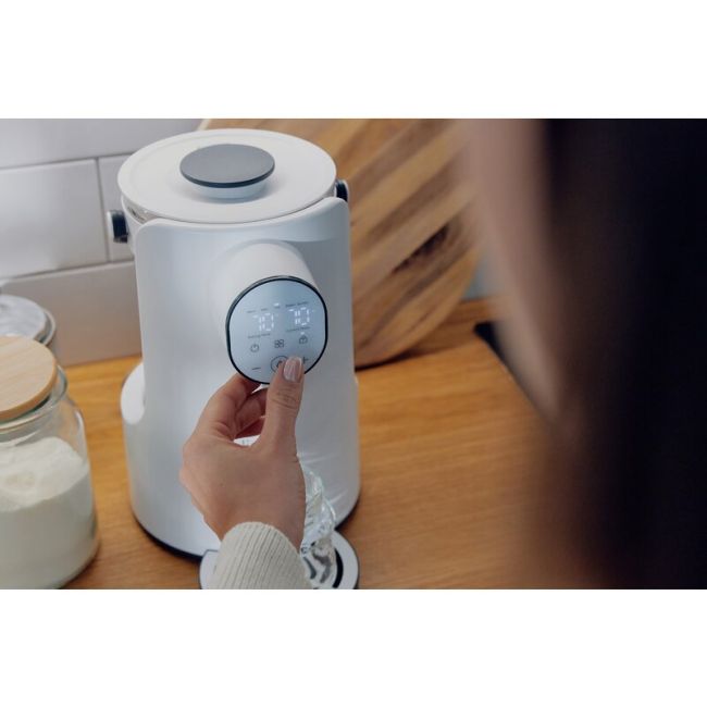 Espressor pentru lapte praf, Lionelo, Baby Presto, Functie declorizare si dozare a apei, Cu afisaj digital LED, Cu rezervor de 2 L, Alb BYNLOC-BABYPRESTO