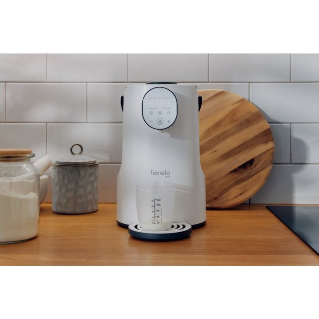 Espressor pentru lapte praf, Lionelo, Baby Presto, Functie declorizare si dozare a apei, Cu afisaj digital LED, Cu rezervor de 2 L, Alb BYNLOC-BABYPRESTO