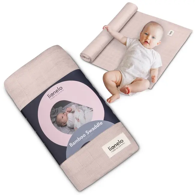 Muselina, Lionelo, Multifunctionala, Din bambus, Ideala pentru infasat, Cu proprietati antibacteriene, antifungice si antialergice, Lavabila la masina de spalat, 120x120 cm, Bej BYNLO-BAMBOO_SWADDLE_BEIGE_SAND