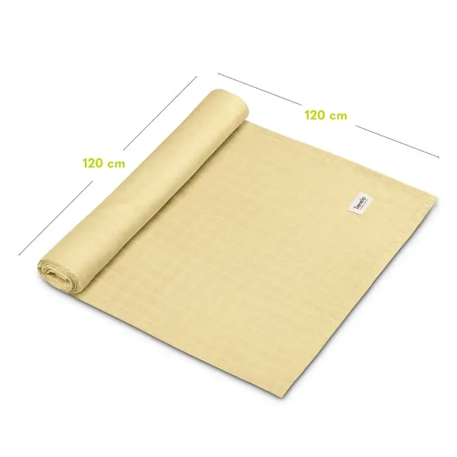 Muselina, Lionelo, Multifunctionala, Din bambus, Ideala pentru infasat, Cu proprietati antibacteriene, antifungice si antialergice, Lavabila la masina de spalat, 120x120 cm, Galben BYNLO-BAMBOO_SWADDLE_YELLOW_LEMON