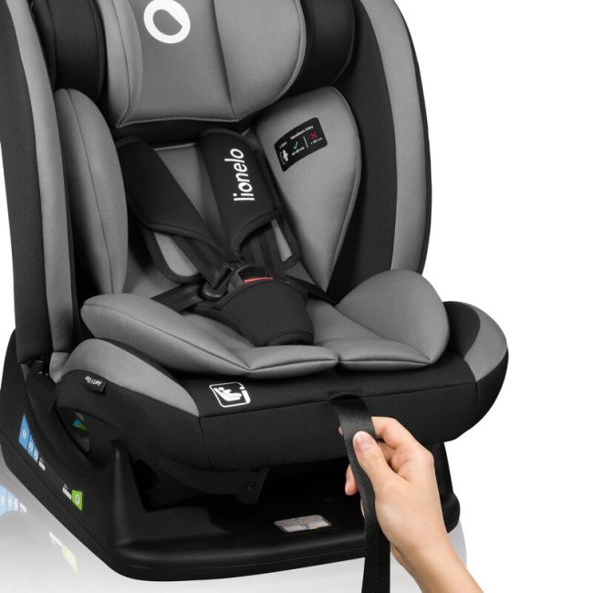 Scaun auto, Lionelo, Aart i-Size, Cu spatar inclinabil in 4 pozitii, Cu tetiera reglabila in 13 pozitii, 0-36 Kg, 40-150 cm, Cu centura siguranta in 3 puncte, Conform cu ECE R129/03, Gri BYNLO-AART_I-SIZE_GREY_GRAPHITE