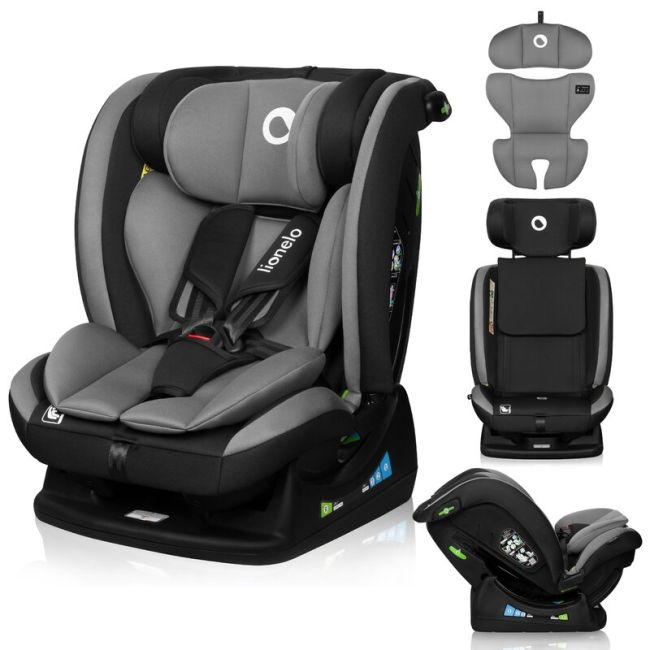 Scaun auto, Lionelo, Aart i-Size, Cu spatar inclinabil in 4 pozitii, Cu tetiera reglabila in 13 pozitii, 0-36 Kg, 40-150 cm, Cu centura siguranta in 3 puncte, Conform cu ECE R129/03, Gri BYNLO-AART_I-SIZE_GREY_GRAPHITE
