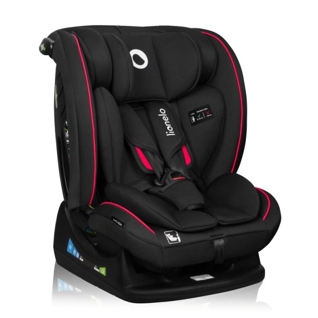 Scaun auto, Lionelo, Aart i-Size, Cu spatar inclinabil in 4 pozitii, Cu tetiera reglabila in 13 pozitii, 0-36 Kg, 40-150 cm, Cu centura siguranta in 3 puncte, Conform cu ECE R129/03, Negru/Rosu BYNLO-AART_I-SIZE_BLACK_CARBON_RED