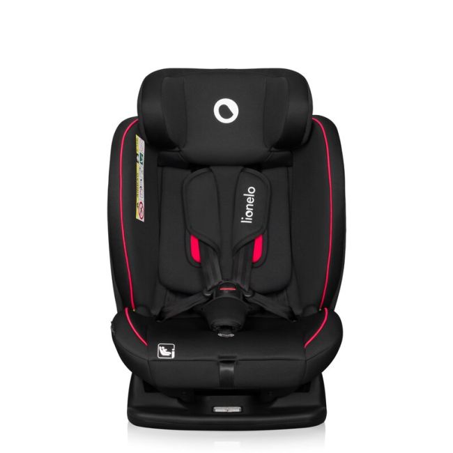 Scaun auto, Lionelo, Aart i-Size, Cu spatar inclinabil in 4 pozitii, Cu tetiera reglabila in 13 pozitii, 0-36 Kg, 40-150 cm, Cu centura siguranta in 3 puncte, Conform cu ECE R129/03, Negru/Rosu BYNLO-AART_I-SIZE_BLACK_CARBON_RED