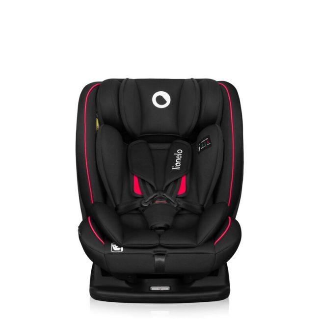 Scaun auto, Lionelo, Aart i-Size, Cu spatar inclinabil in 4 pozitii, Cu tetiera reglabila in 13 pozitii, 0-36 Kg, 40-150 cm, Cu centura siguranta in 3 puncte, Conform cu ECE R129/03, Negru/Rosu BYNLO-AART_I-SIZE_BLACK_CARBON_RED