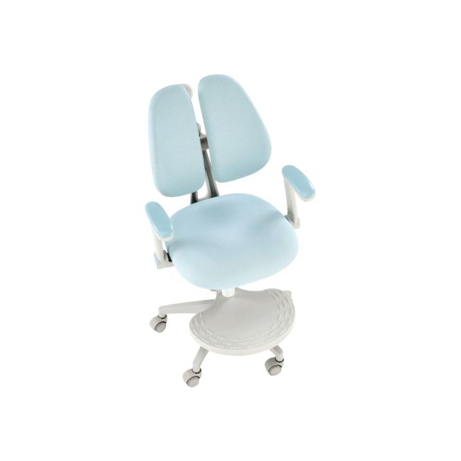 Scaun birou ergonomic pentru copii hm panco, ajustabil pe inaltime si adancime, mesh, suport pentru picioare, 70 kg, bleu drm10321