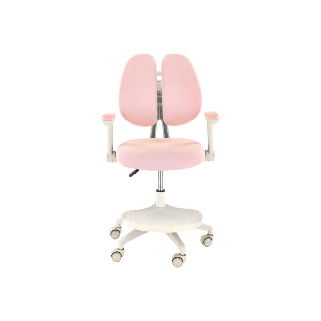 Scaun birou ergonomic pentru copii hm panco, ajustabil pe inaltime si adancime, mesh, suport pentru picioare, roz drm10322