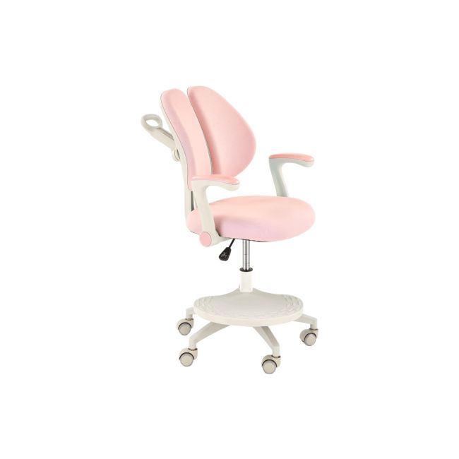 Scaun birou ergonomic pentru copii hm panco, ajustabil pe inaltime si adancime, mesh, suport pentru picioare, roz drm10322