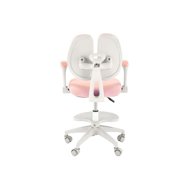 Scaun birou ergonomic pentru copii hm panco, ajustabil pe inaltime si adancime, mesh, suport pentru picioare, roz drm10322