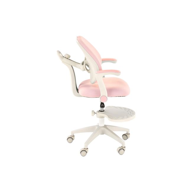 Scaun birou ergonomic pentru copii hm panco, ajustabil pe inaltime si adancime, mesh, suport pentru picioare, roz drm10322