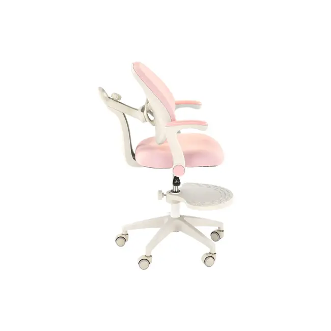 Scaun birou ergonomic pentru copii hm panco, ajustabil pe inaltime si adancime, mesh, suport pentru picioare, roz drm10322