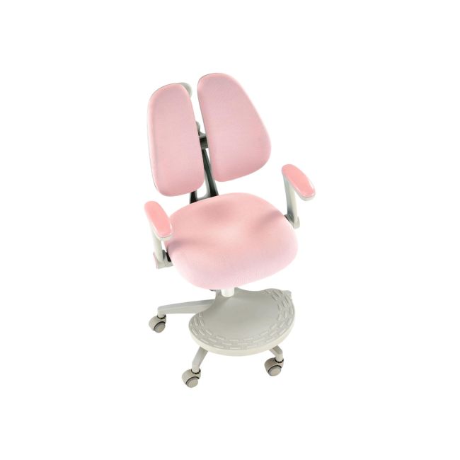Scaun birou ergonomic pentru copii hm panco, ajustabil pe inaltime si adancime, mesh, suport pentru picioare, roz drm10322