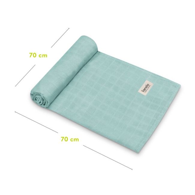 Set 3 museline, Lionelo, Dot, Multifunctionale, Din bambus, Ideale pentru infasat, Cu proprietati antibacteriene, antifungice si antialergice, Lavabile la masina de spalat, 70x70 cm, Multicolor BYNLO-BAMBOO_SET_DOT