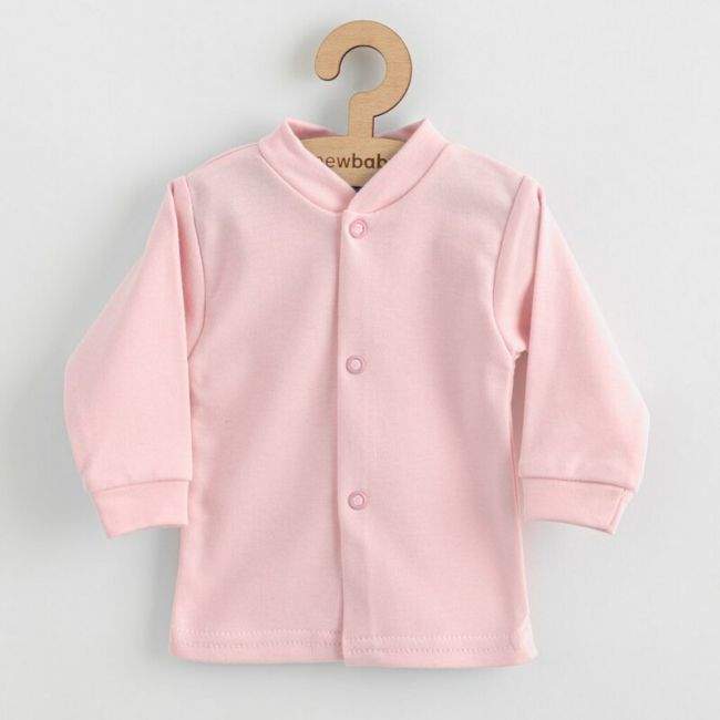 Set 5 piese, New Baby, Include Salopeta fara maneci, jacheta, body cu maneca lunga, caciulita, manusi, Marime 56, Din bumbac 100%, Classic Pink BYN49991