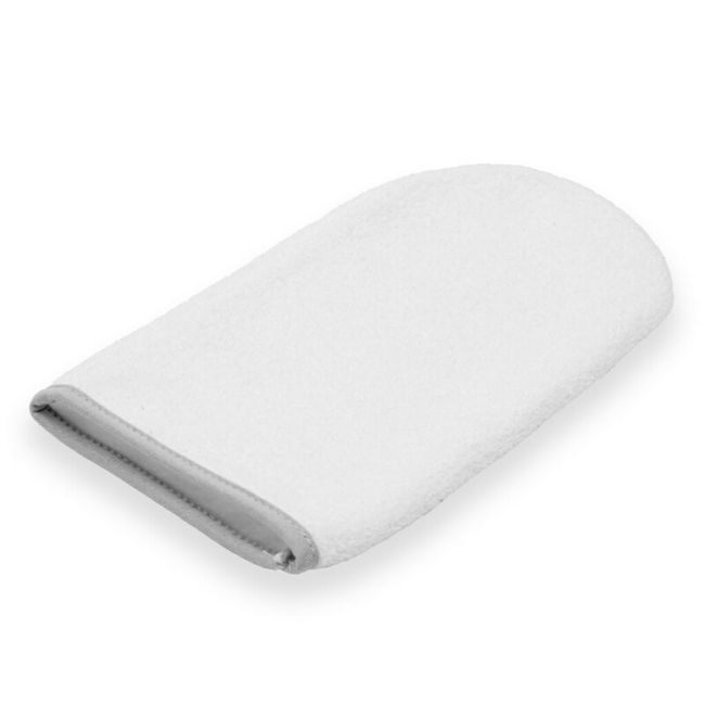 Set prosop cu gluga si manusa baie, New Baby, Dimensiune 80 x 80 cm, Basic, White-gray BYN56245