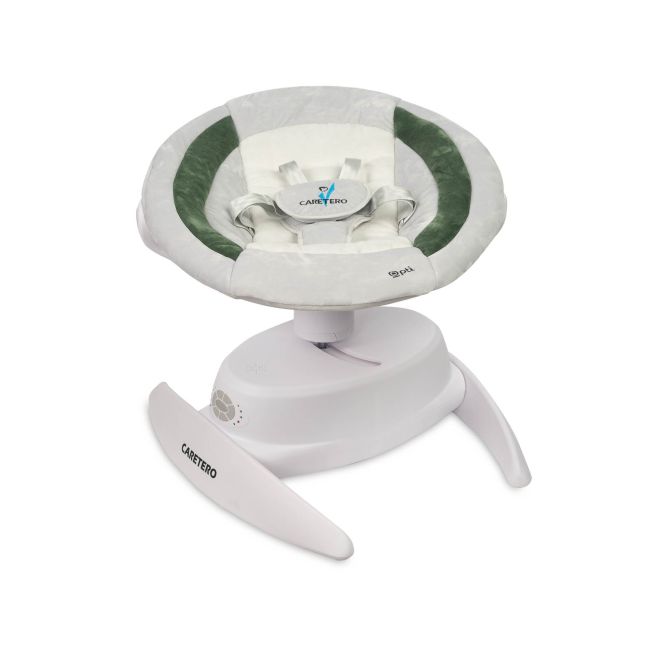 Leagan electric rotativ 360⁰ cu telecomanda, melodii, sunete, senzor de mișcare și inclinare reglabila Caretero OPTI Verde PMICTERO-8003