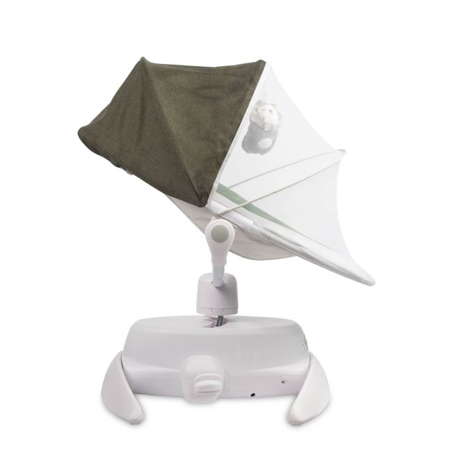 Leagan electric rotativ 360⁰ cu telecomanda, melodii, sunete, senzor de mișcare și inclinare reglabila Caretero OPTI Verde PMICTERO-8003