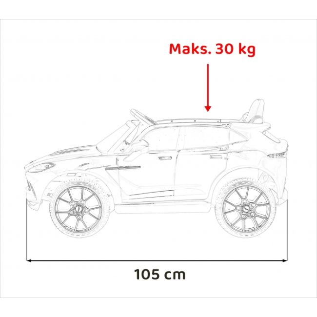 Masinuta electrica cu telecomanda aston martin dbx, roti eva, scaun tapitat, 105x62x48 cm, putere 100w - rosu edeedipa.s310.cr