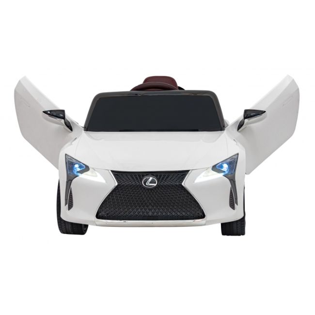 Masinuta electrica cu telecomanda lexus lc500, roti eva, scaun tapitat, 108x60x43 cm, putere 70w - alb edeedipa.je1618.bia