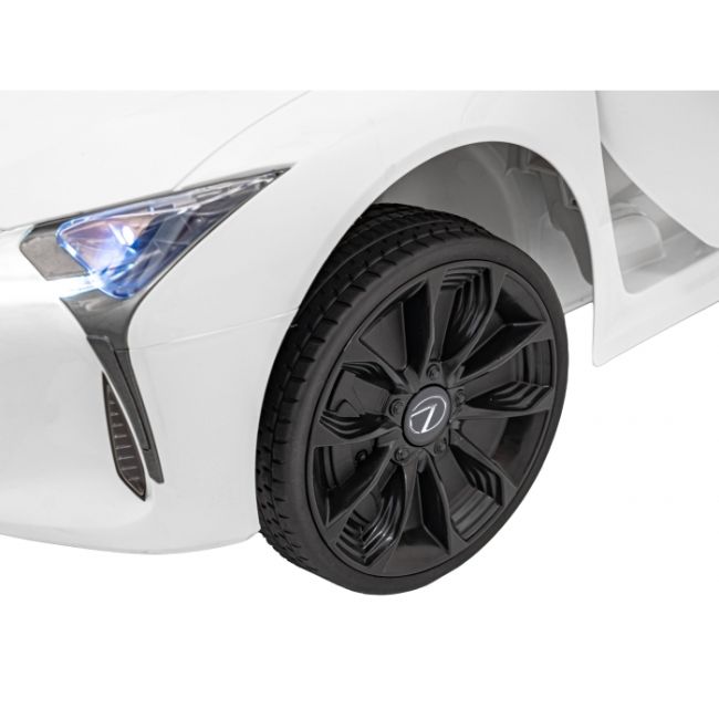 Masinuta electrica cu telecomanda lexus lc500, roti eva, scaun tapitat, 108x60x43 cm, putere 70w - alb edeedipa.je1618.bia