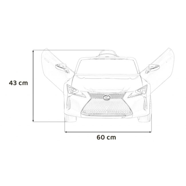 Masinuta electrica cu telecomanda lexus lc500, roti eva, scaun tapitat, 108x60x43 cm, putere 70w - rosu edeedipa.je1618.cr
