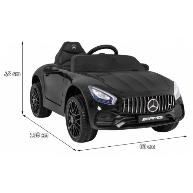 Masinuta electrica cu telecomanda mercedes benz gt, roti eva, scaun tapitat, 108x68x48 cm, putere 70w - negru edeedipa.hl-2588.cz