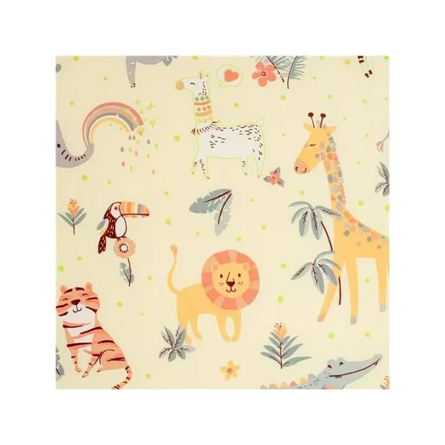 Saltea patut bebe, New Baby, Zoo, Din spuma, Cu husa detasabila, 120x60x5 cm, 0 luni+, Multicolor BYN53003