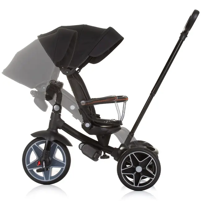 Tricicleta cu copertina si sezut reversibil chipolino derby obsidian hubtrkdr02401ob