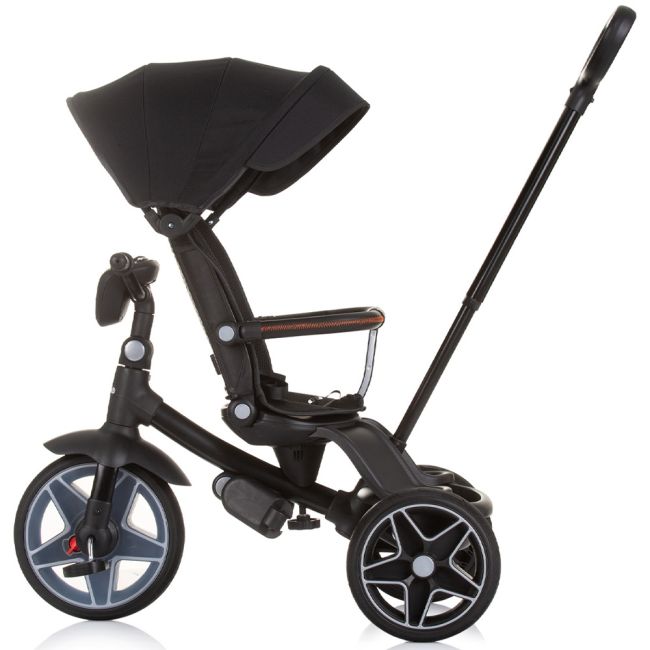 Tricicleta cu copertina si sezut reversibil chipolino derby obsidian hubtrkdr02401ob