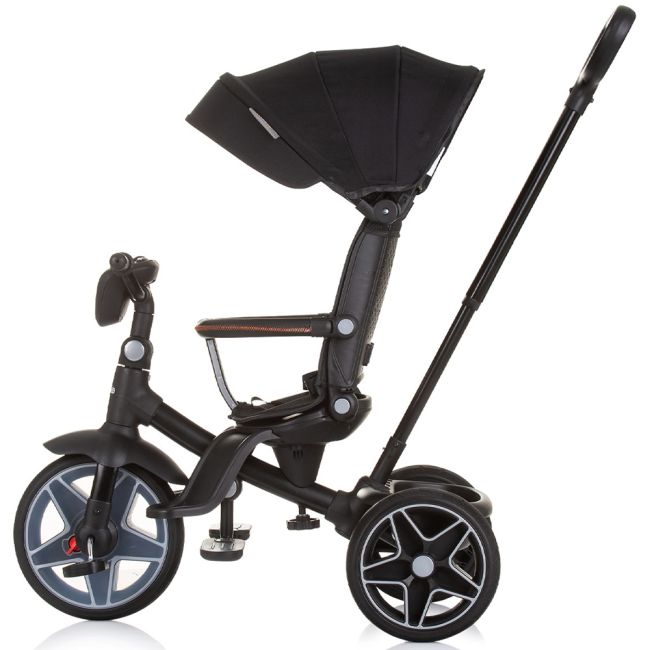 Tricicleta cu copertina si sezut reversibil chipolino derby obsidian hubtrkdr02401ob