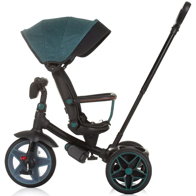 Tricicleta cu copertina si sezut reversibil chipolino derby teal hubtrkdr02403tl