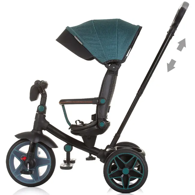 Tricicleta cu copertina si sezut reversibil chipolino derby teal hubtrkdr02403tl