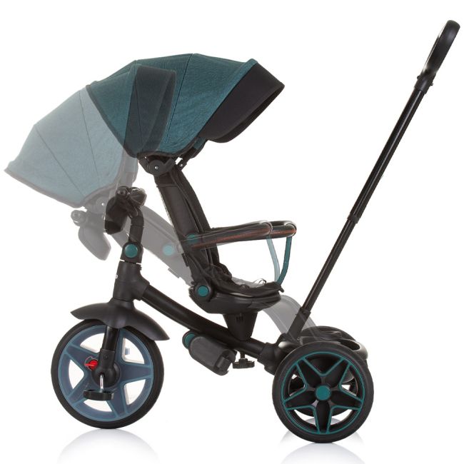 Tricicleta cu copertina si sezut reversibil chipolino derby teal hubtrkdr02403tl