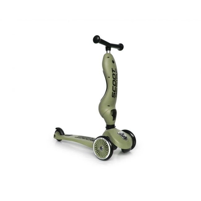 Trotineta Copii Cu Sezut, Transformabila 2in1, Highwaykick 1 Olive, 1-5 Ani, Pana La 50 Kg, Scoot  Ride Pjb160629