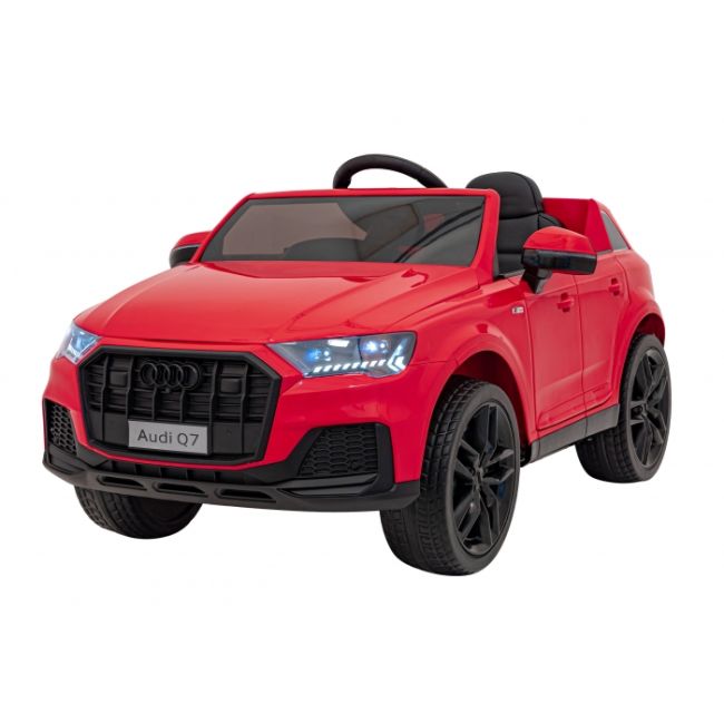 Masinuta electrica cu telecomanda audi q7 new lift, roti eva, scaun tapitat, 117x67x54 cm, putere 70w - rosu edeedipa.hl678.cr