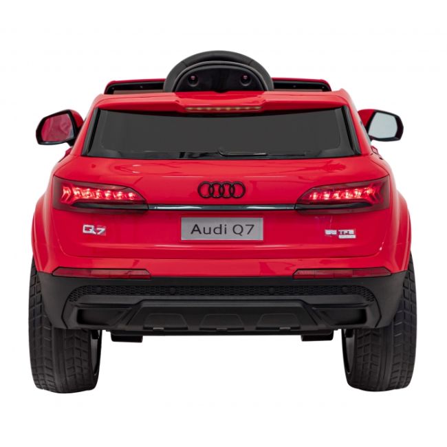 Masinuta electrica cu telecomanda audi q7 new lift, roti eva, scaun tapitat, 117x67x54 cm, putere 70w - rosu edeedipa.hl678.cr