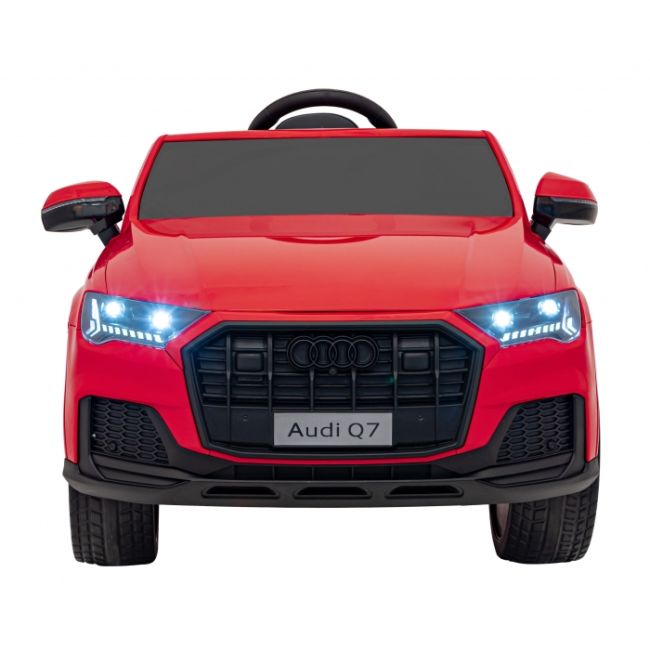 Masinuta electrica cu telecomanda audi q7 new lift, roti eva, scaun tapitat, 117x67x54 cm, putere 70w - rosu edeedipa.hl678.cr