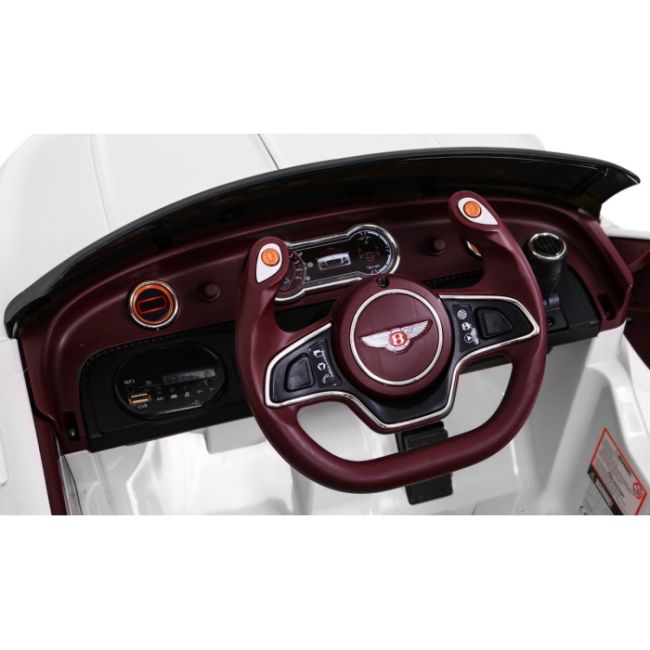 Masinuta electrica cu telecomanda bentley exp 12, roti eva, scaun tapitat, 107x59x44 cm, putere 24v - alb edeedipa.je1166.bia