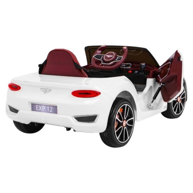 Masinuta electrica cu telecomanda bentley exp 12, roti eva, scaun tapitat, 107x59x44 cm, putere 24v - alb edeedipa.je1166.bia