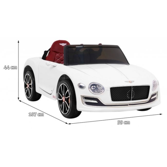 Masinuta electrica cu telecomanda bentley exp 12, roti eva, scaun tapitat, 107x59x44 cm, putere 24v - alb edeedipa.je1166.bia