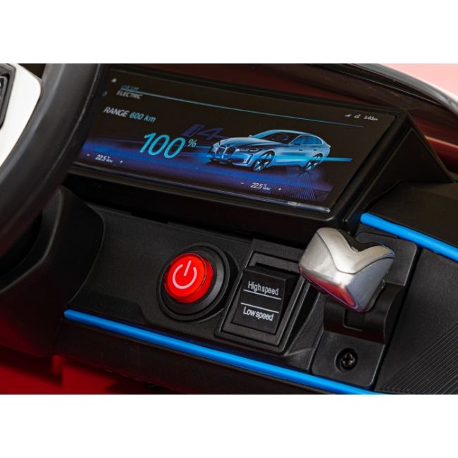 Masinuta electrica cu telecomanda bmw i4, roti eva, scaun tapitat, 116x79x45 cm, putere 50w - rosu edeedipa.je1009.cr