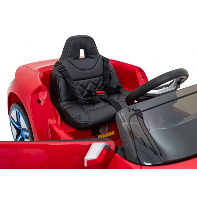 Masinuta electrica cu telecomanda bmw i4, roti eva, scaun tapitat, 116x79x45 cm, putere 50w - rosu edeedipa.je1009.cr
