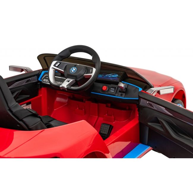 Masinuta electrica cu telecomanda bmw i4, roti eva, scaun tapitat, 116x79x45 cm, putere 50w - rosu edeedipa.je1009.cr
