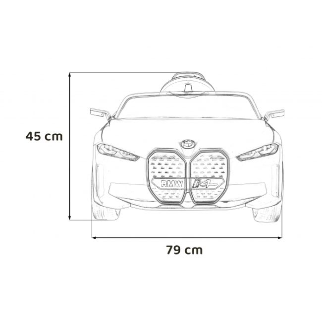 Masinuta electrica cu telecomanda bmw i4, roti eva, scaun tapitat, 116x79x45 cm, putere 50w - rosu edeedipa.je1009.cr