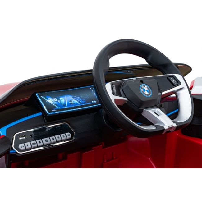 Masinuta electrica cu telecomanda bmw i4, roti eva, scaun tapitat, 116x79x45 cm, putere 50w - rosu edeedipa.je1009.cr