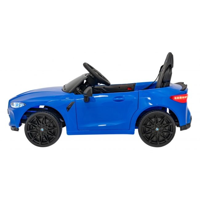 Masinuta electrica cu telecomanda bmw m4, roti eva, scaun tapitat, 112x71x46 cm, putere 70w - albastru edeedipa.sx2418.nie